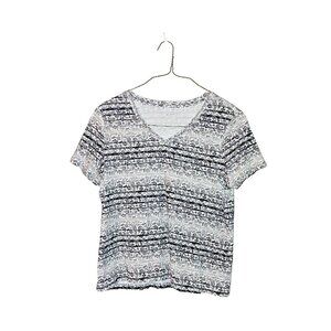 Studio Works The Studio Tee Multicolor Women Size XL V Neck Short Sleeves